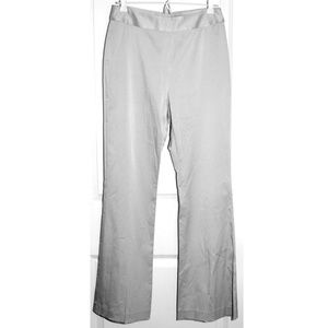 NWOT Silver Satin Dress Pants (zipper pull broken)